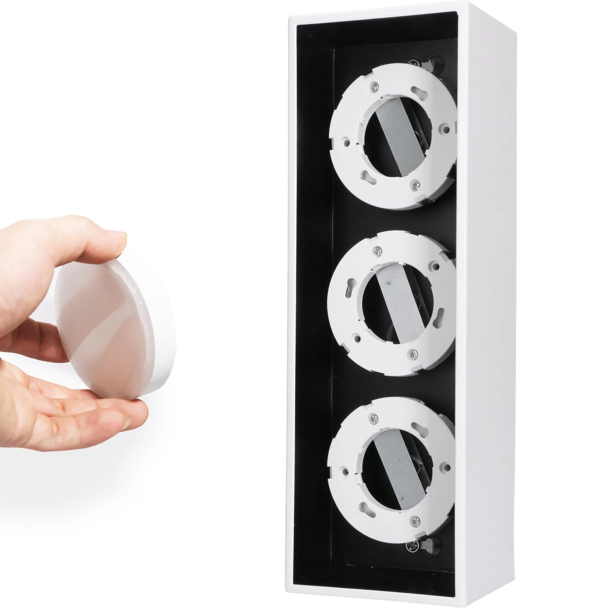 LED's Light Cube LED Plafondlamp - 3 lichtpunten - Draaibaar licht - Staal - 30 x 8 cm - Wit - Image 7
