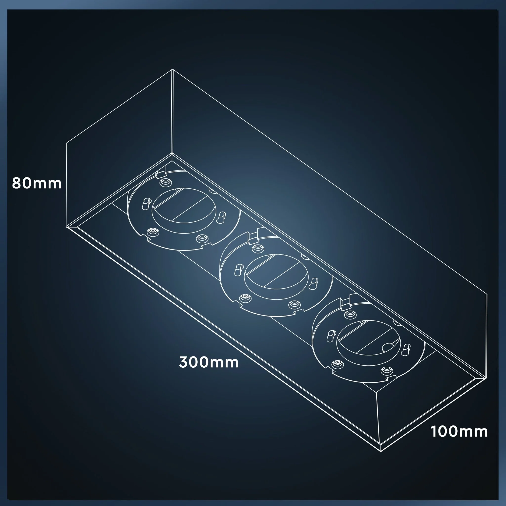 LED's Light Cube LED Plafondlamp - 3 lichtpunten - Draaibaar licht - Staal - 30 x 8 cm - Zwart - Image 4
