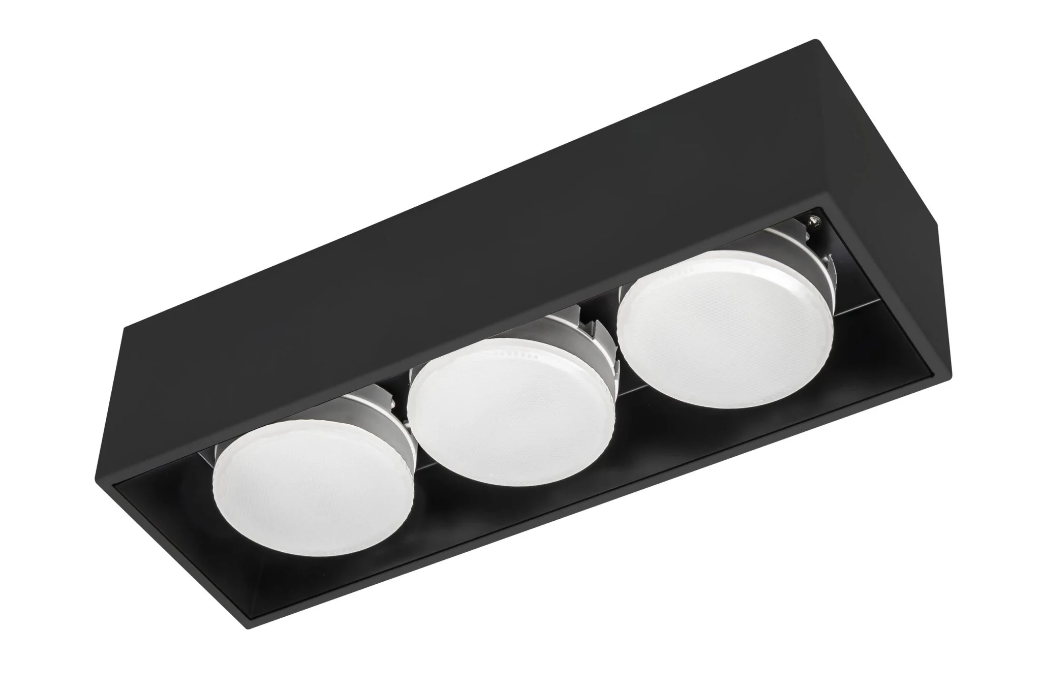 LED's Light Cube LED Plafondlamp - 3 lichtpunten - Draaibaar licht - Staal - 30 x 8 cm - Zwart - Image 5