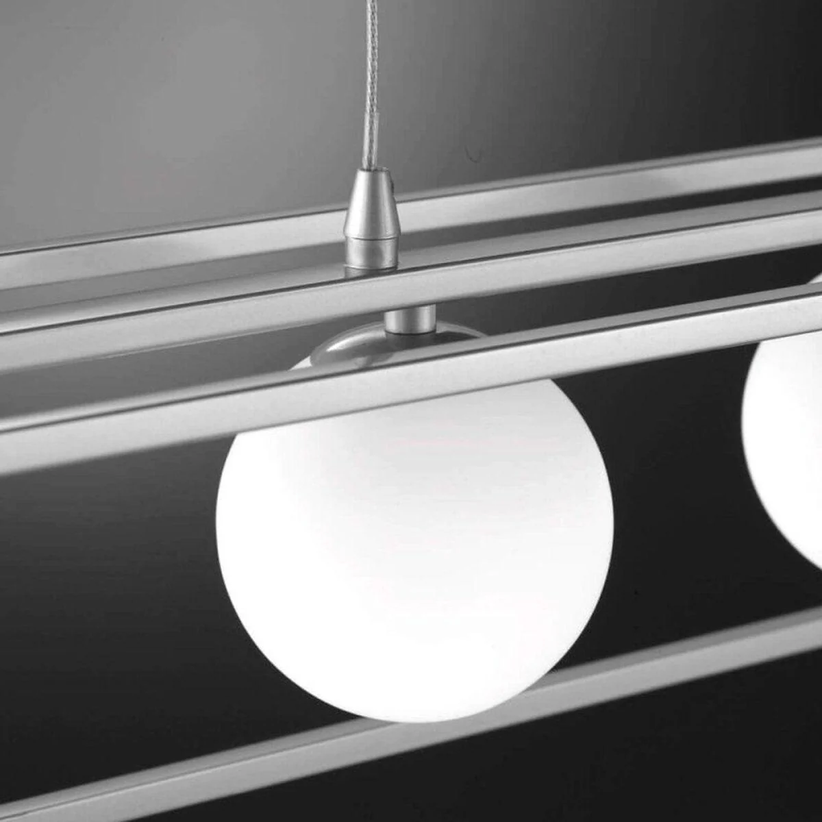 Deco Hanglamp eetkamer met 6 lichtpunten - In hoogte verstelbaar - LED lampen inbegrepen - Zilver - Image 4