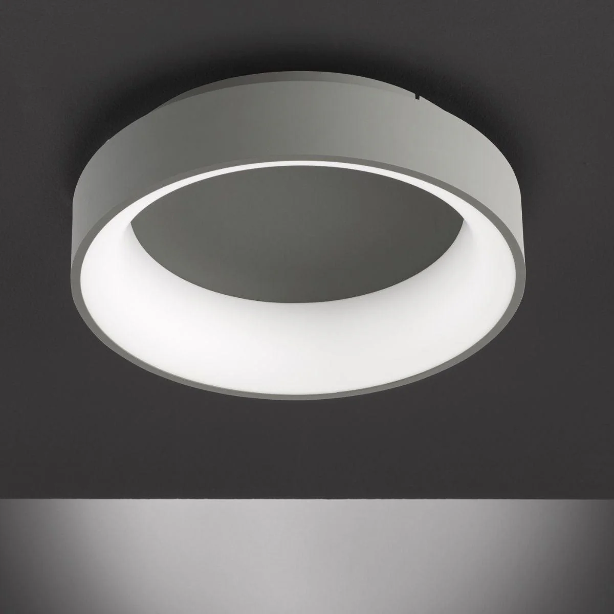 Deco Plafondlamp Ø 39cm met achtergrondverlichting - Dimbaar zonder dimmer - Donkergrijs - Image 3