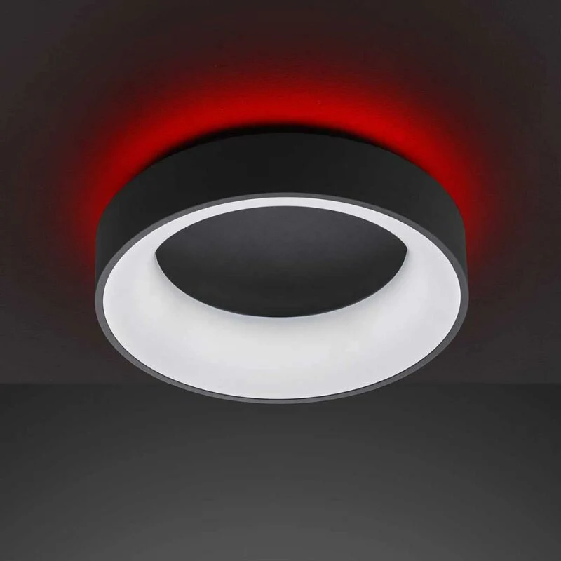 Deco Plafondlamp zwart Ø 45 cm met afstandsbediening - Dimbaar wit licht - Achtergrondverlichting - Image 4