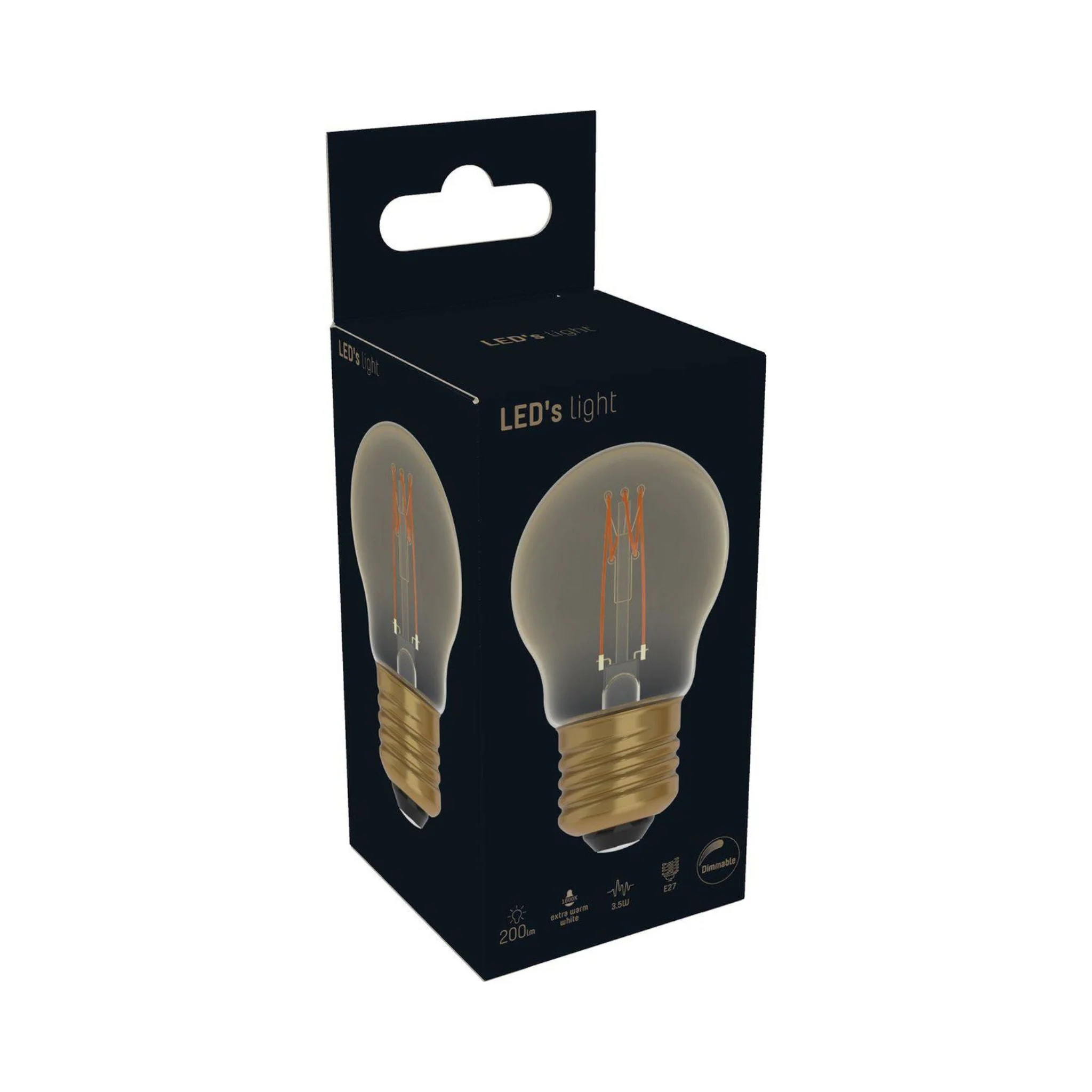 LED Lamp goud E27 - Gloeilamp design - Dimbaar extra warm wit - 1800K - Image 3