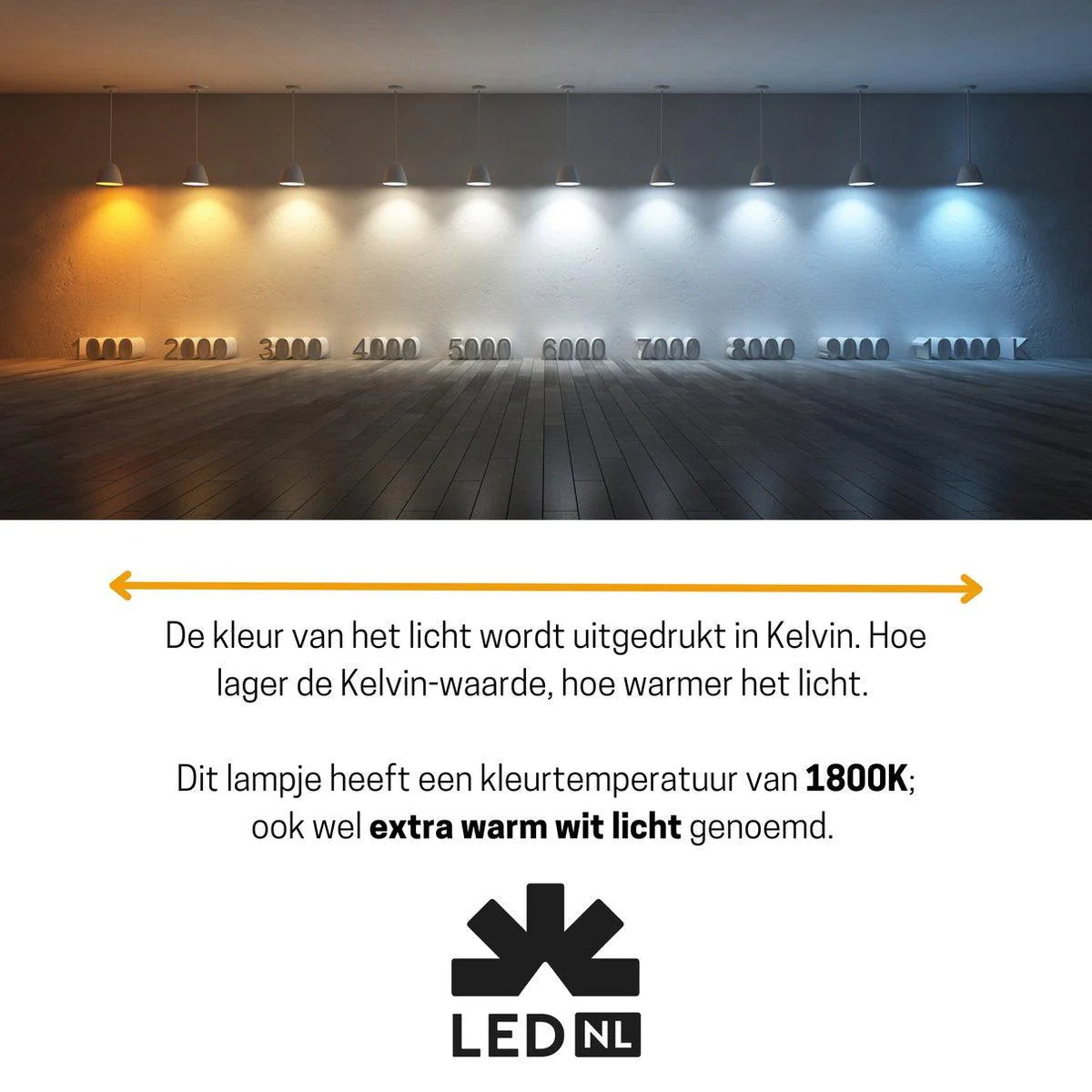 LED Lamp goud E27 - Gloeilamp design - Dimbaar extra warm wit - 1800K - Image 5