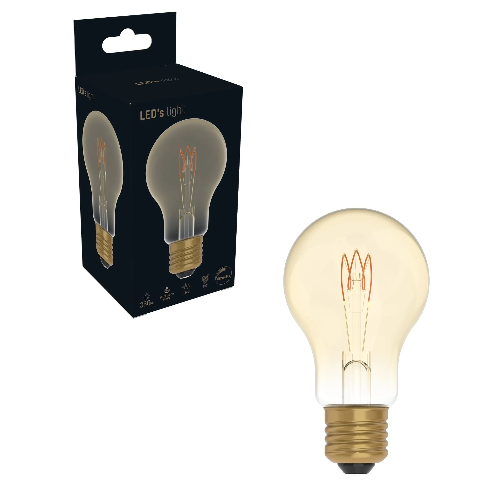 LED Lamp E27 goud - Vintage design - Dimbaar extra warm wit licht - Image 2
