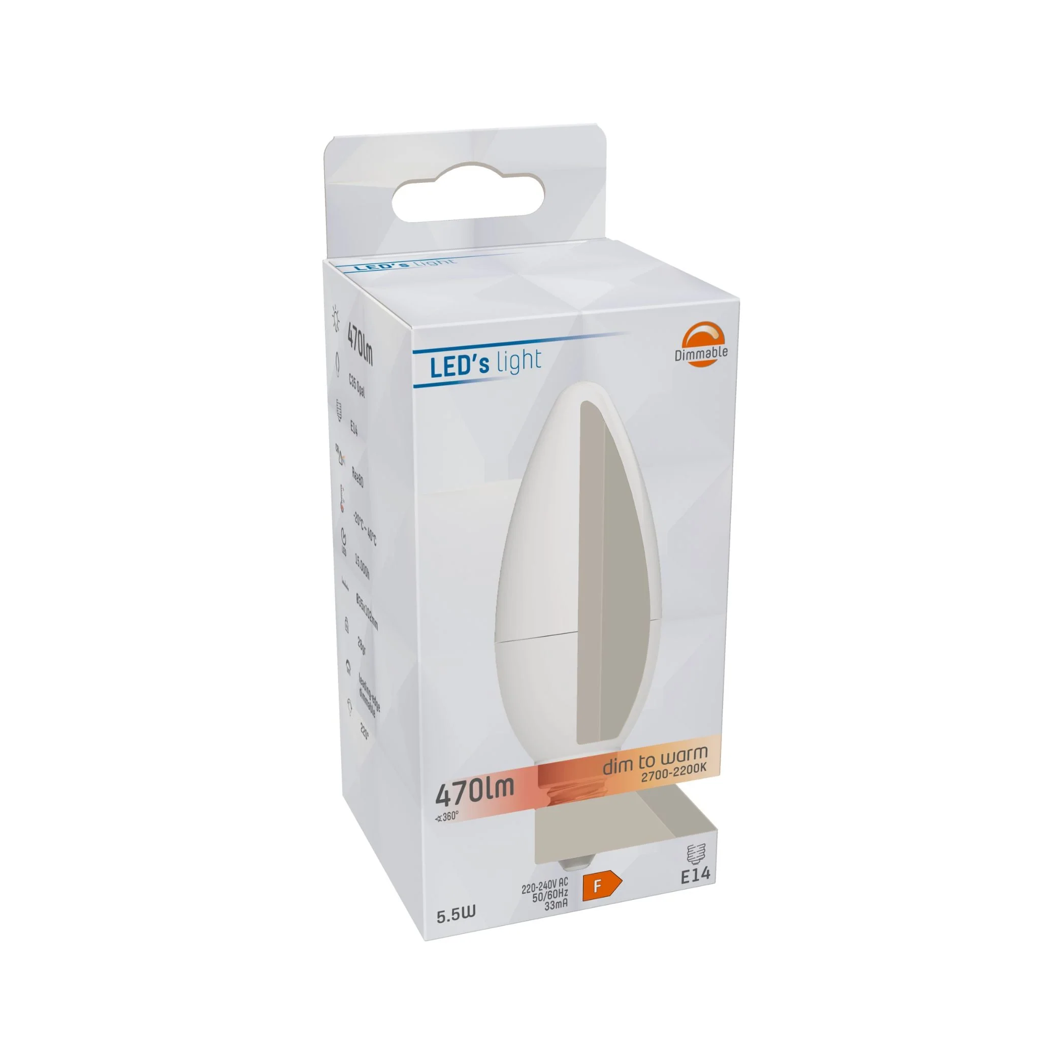 Dimbare E14 LED kaarsLamp - Dimbaar naar extra warm wit - 1 lamp - Image 3