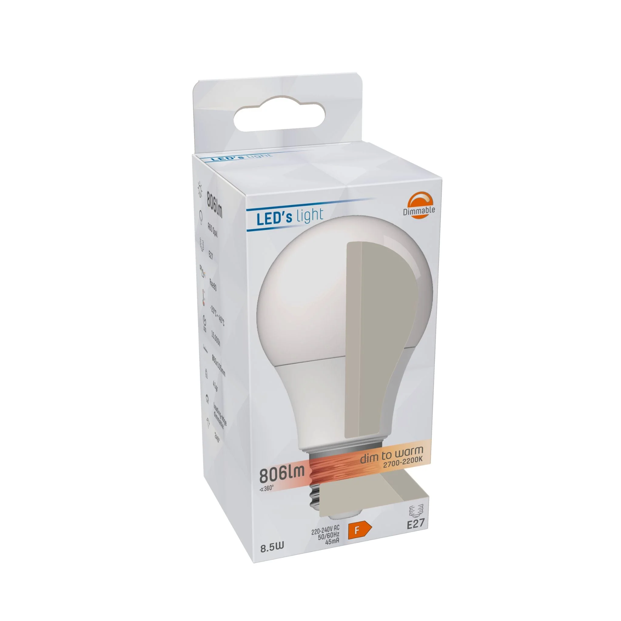 Dimbare LED Lamp E27 - Dimbaar naar extra warm wit - 1 lamp - Image 2