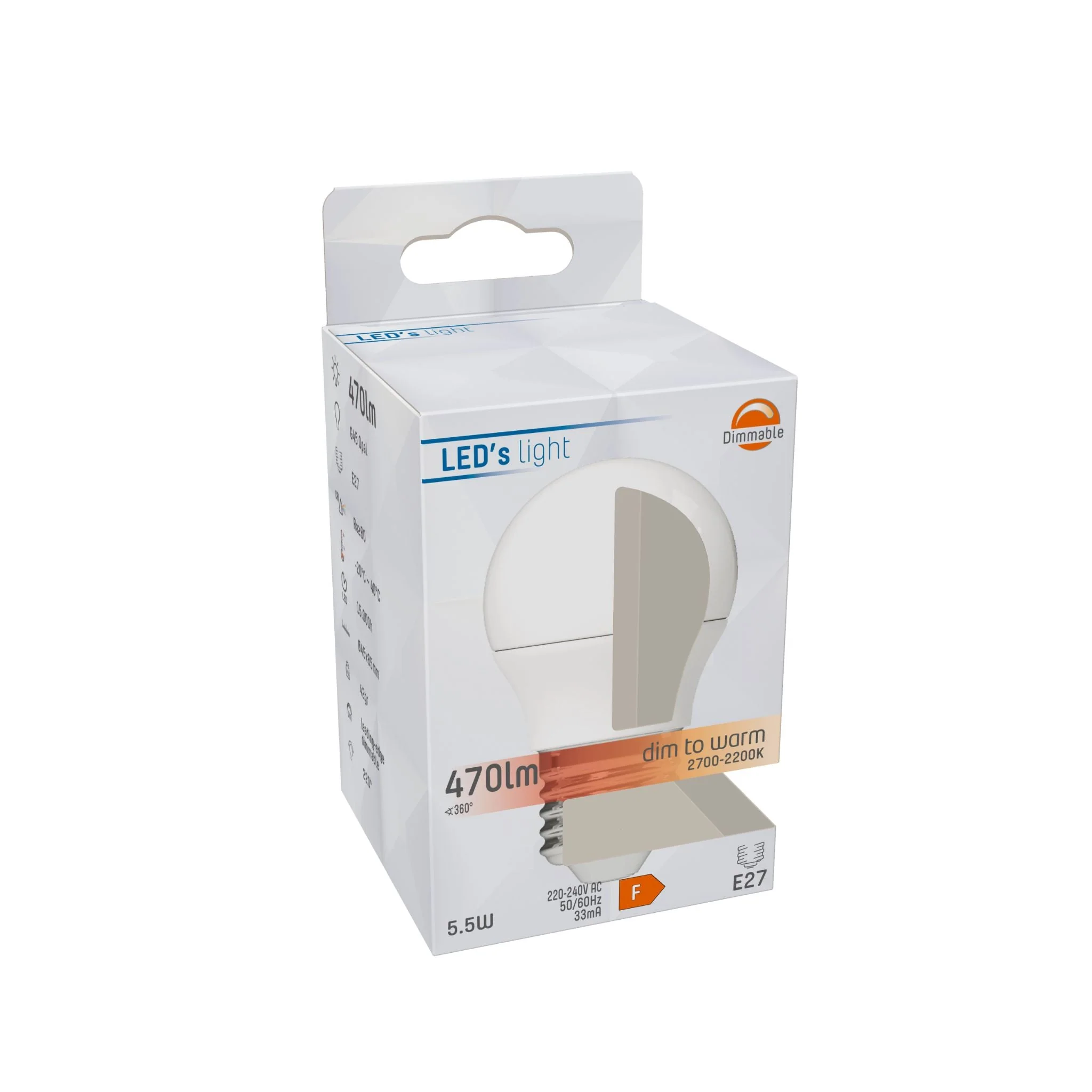Dimbare E27 LED Lamp - Dimbaar naar extra warm wit - 1 lamp - Image 2