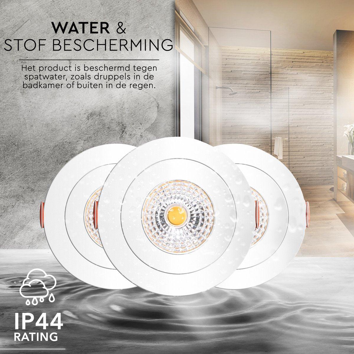 LED's Light 3-pack DimPro LED Inbouwspots Wit - Ø 68mm - Kantelbaar - Dimbaar - Warm wit - Image 5