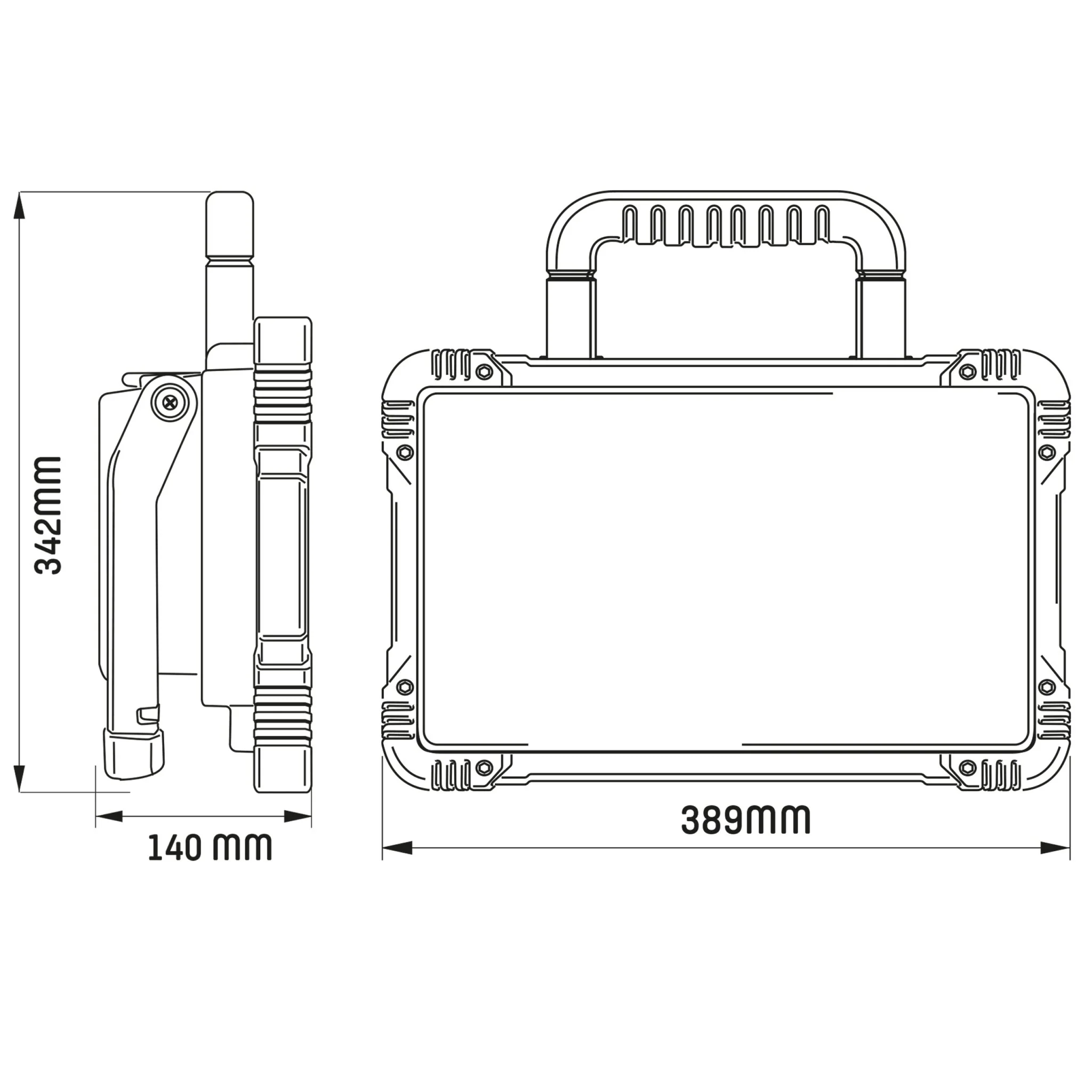 LED's Work Draadloze LED Bouwlamp 5200 - Werkt op accu's van Makita, Bosch, Dewalt, Milwaukee, Metabo – IP54 - Image 21