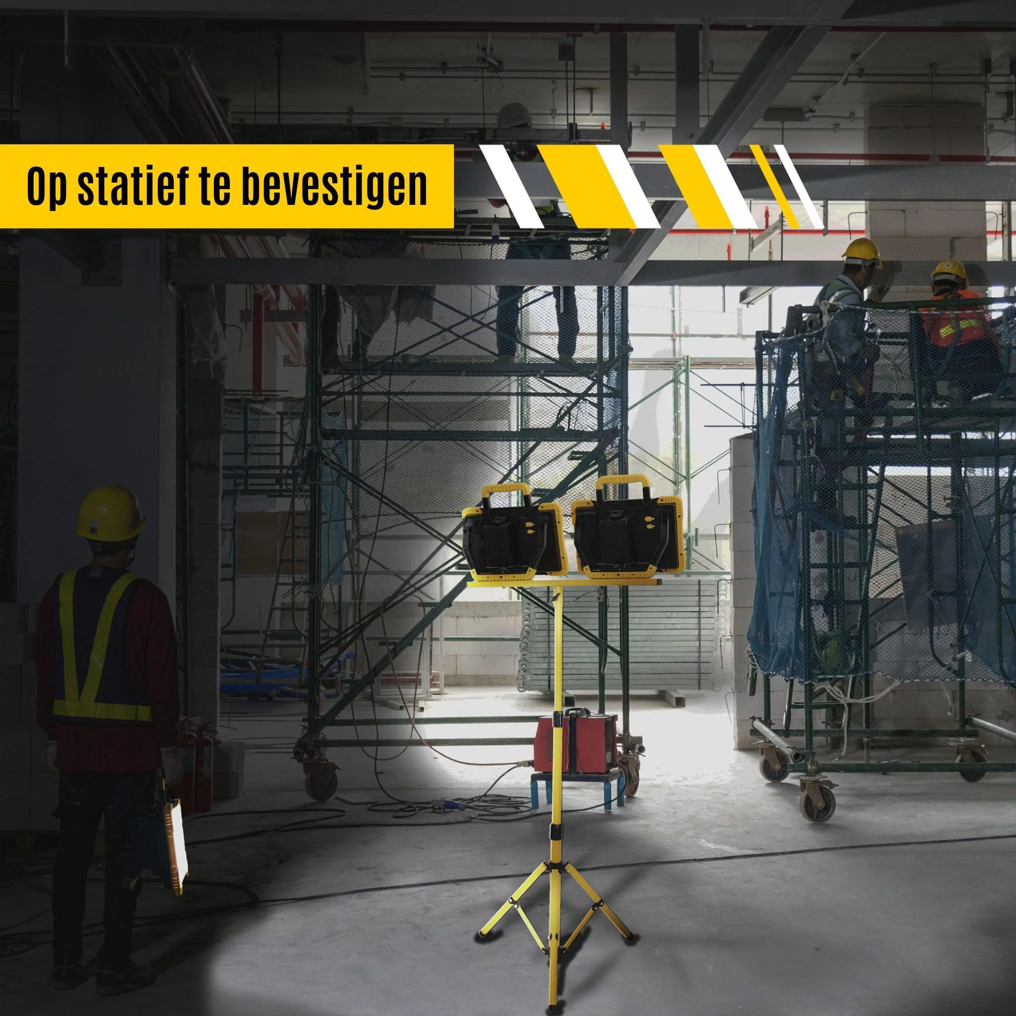 LED's Work Draadloze LED Bouwlamp 5200 - Werkt op accu's van Makita, Bosch, Dewalt, Milwaukee, Metabo – IP54 - Image 7