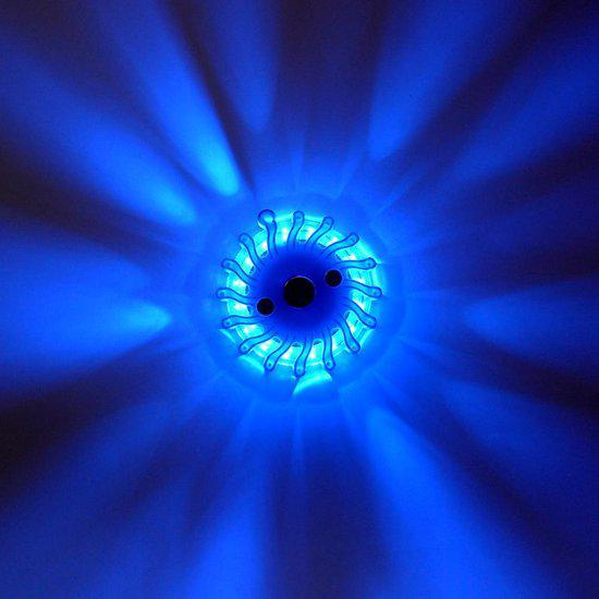 Draadloze LED Zwaailamp Blauw op batterijen - 9 standen - Magnetisch & Waterdicht - Image 3