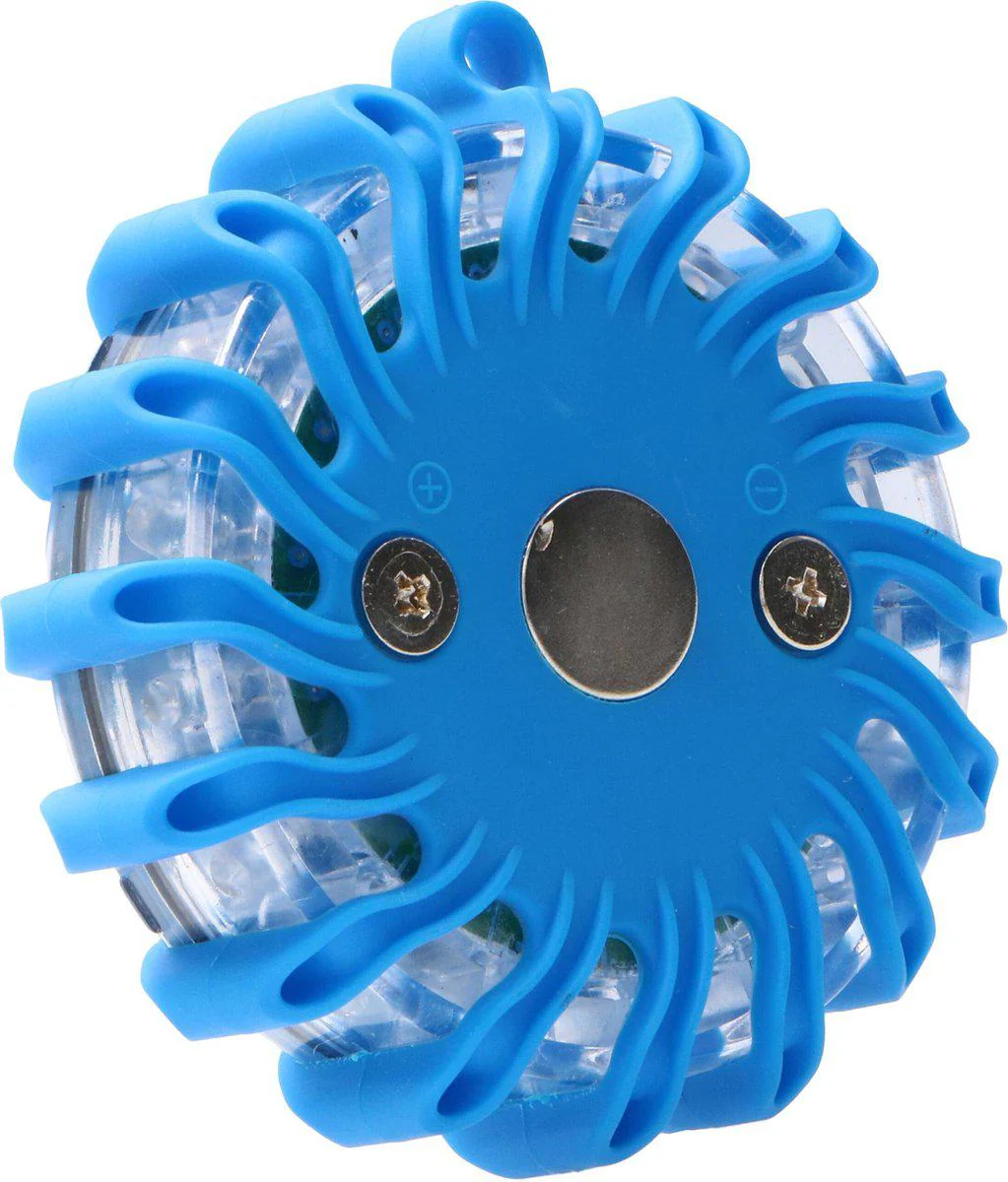 Draadloze LED Zwaailamp Blauw op batterijen - 9 standen - Magnetisch & Waterdicht - Image 7
