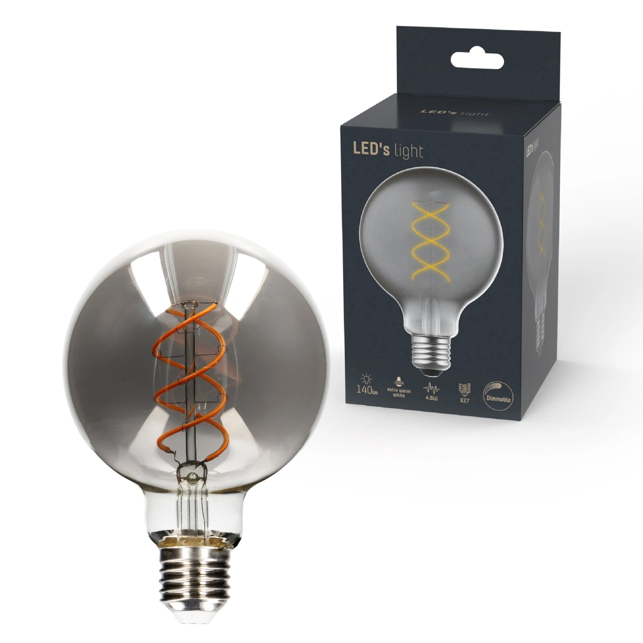 LED Lamp Smokey E27 - Edison Vintage - Dimbaar licht - Bol G95 - Image 2