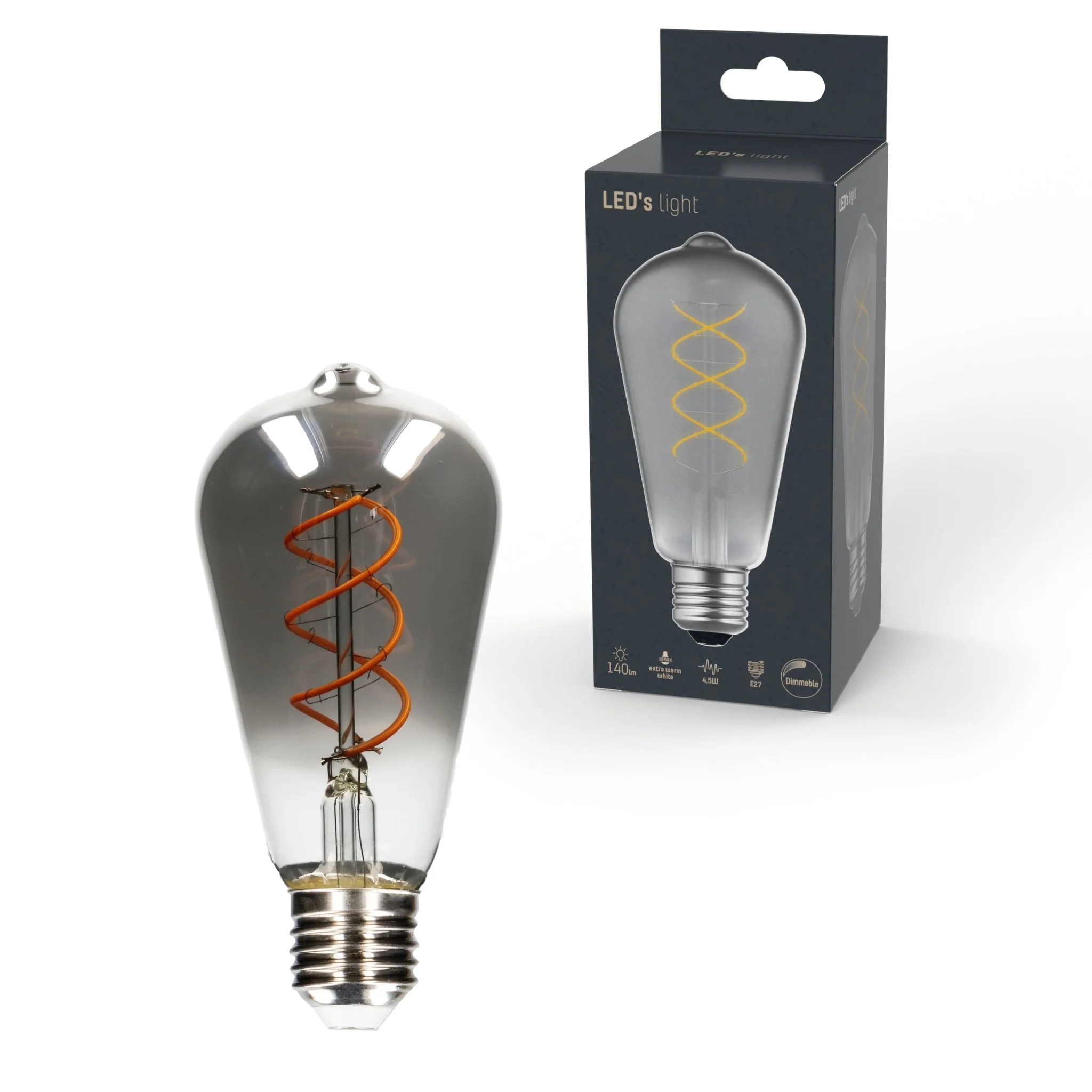 LED Lamp smokey E27 - Nostalgisch retro - Dimbaar warm wit licht - Edison ST64 - Image 2