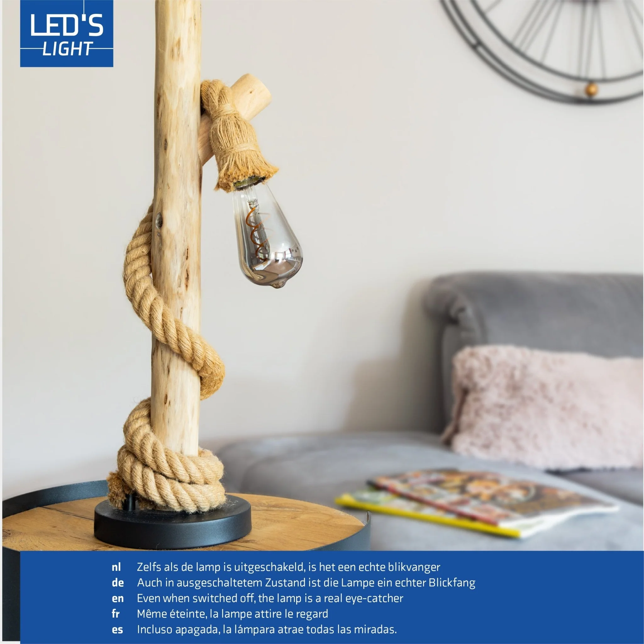 LED Lamp smokey E27 - Nostalgisch retro - Dimbaar warm wit licht - Edison ST64 - Image 4