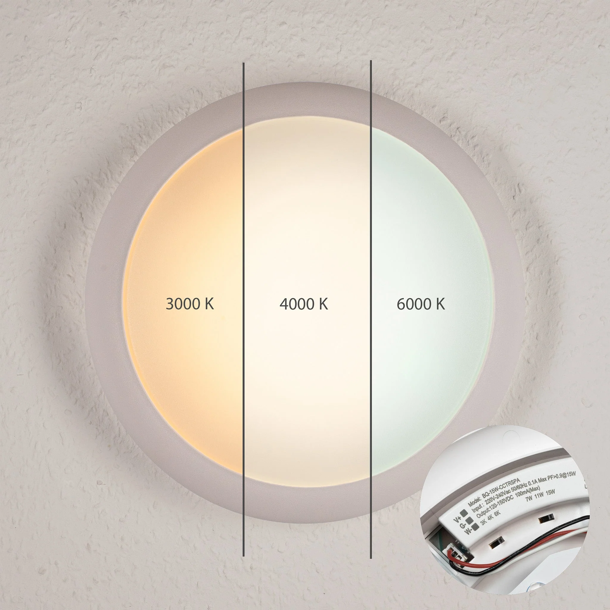 LED's Light Pro Plafondlamp 2050 met sensor - Lichtkleur en lichtsterkte dimbaar - Waterdicht - Ø 30 cm - Image 3