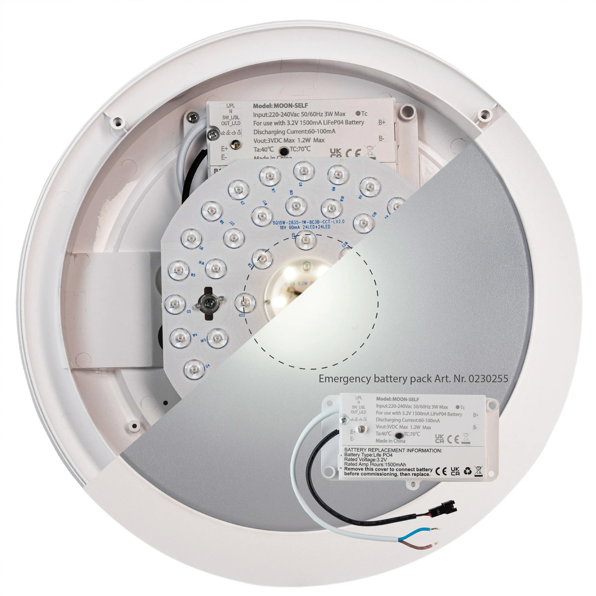 LED's Light Pro Plafondlamp 2050 met sensor - Lichtkleur en lichtsterkte dimbaar - Waterdicht - Ø 30 cm - Image 5