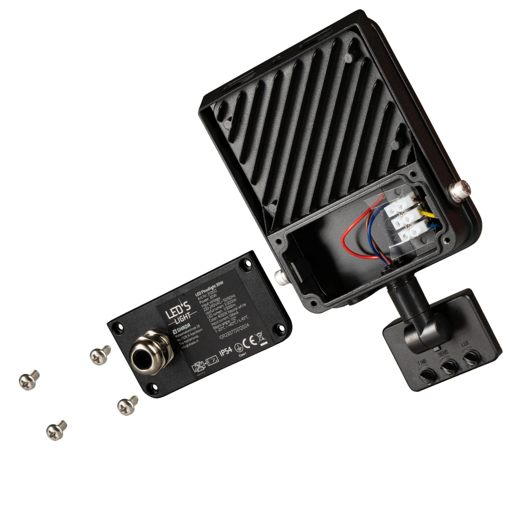 LED's Light Schijnwerper met Bewegingssensor 3600 - Waterdicht & Kantelbaar - 30W - Image 3