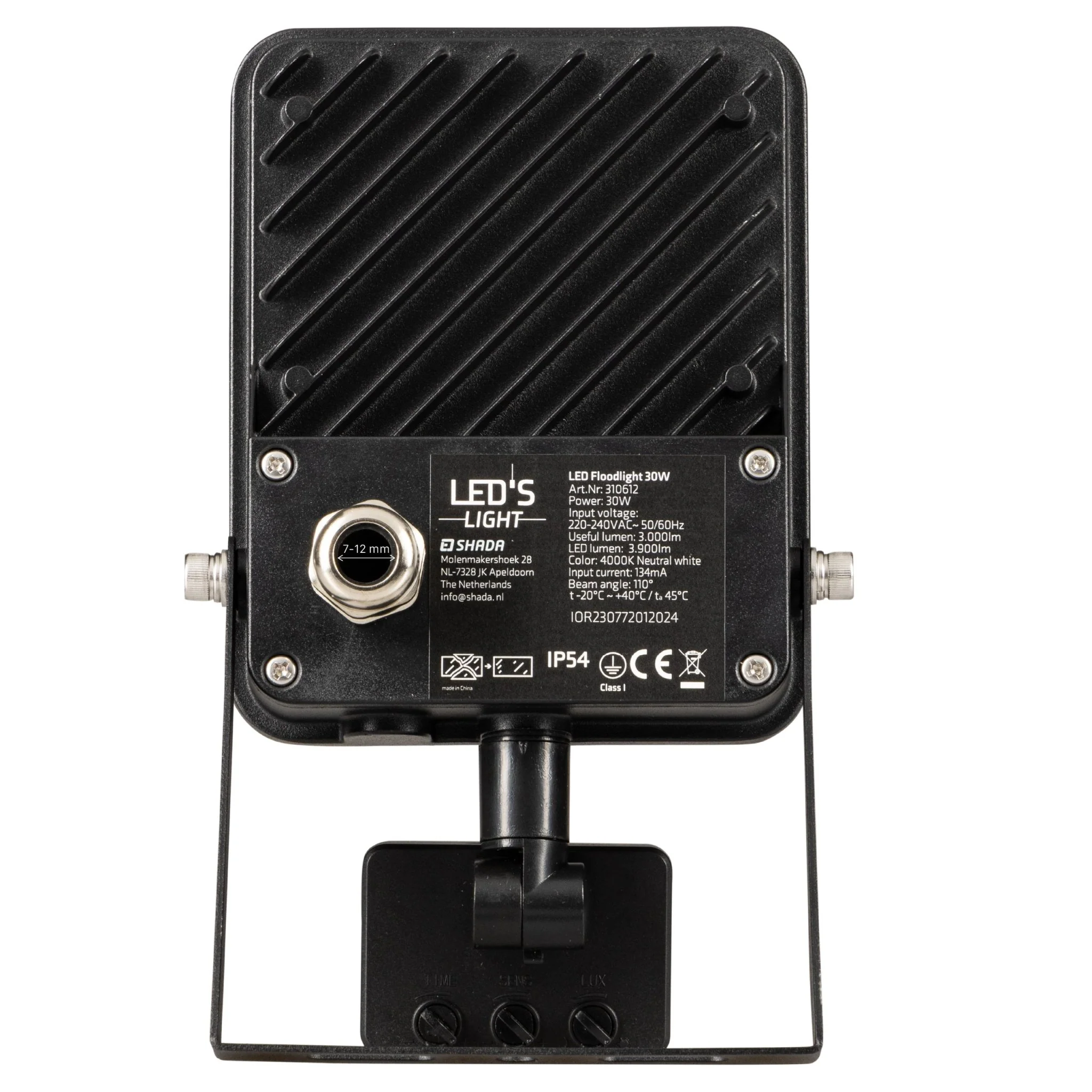 LED's Light Schijnwerper met Bewegingssensor 3600 - Waterdicht & Kantelbaar - 30W - Image 7