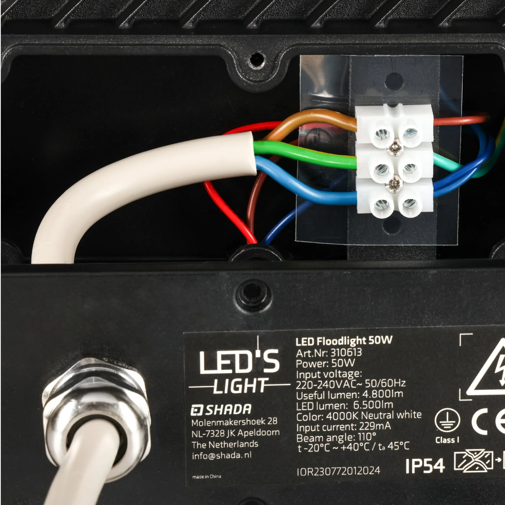 LED's Light Schijnwerper met Bewegingssensor 6000 - Waterdicht & Kantelbaar - 50W - Image 3