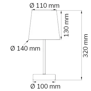Eleganto LED Tafellamp met voetschakelaar - E14 fitting - Grijs - 32 cm - Image 4