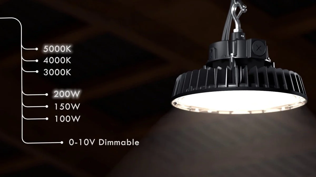 LED's Light pro High Bay - 200W 30000lm powerselect dimbaar CCT 3000K/4000K/5000K - Lumileds LED - Sosen Driver - Image 12