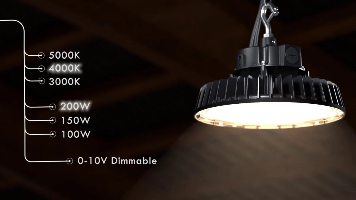 LED's Light pro High Bay - 200W 30000lm powerselect dimbaar CCT 3000K/4000K/5000K - Lumileds LED - Sosen Driver - Image 13