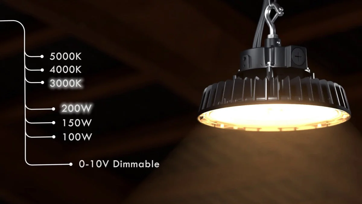 LED's Light pro High Bay - 200W 30000lm powerselect dimbaar CCT 3000K/4000K/5000K - Lumileds LED - Sosen Driver - Image 14