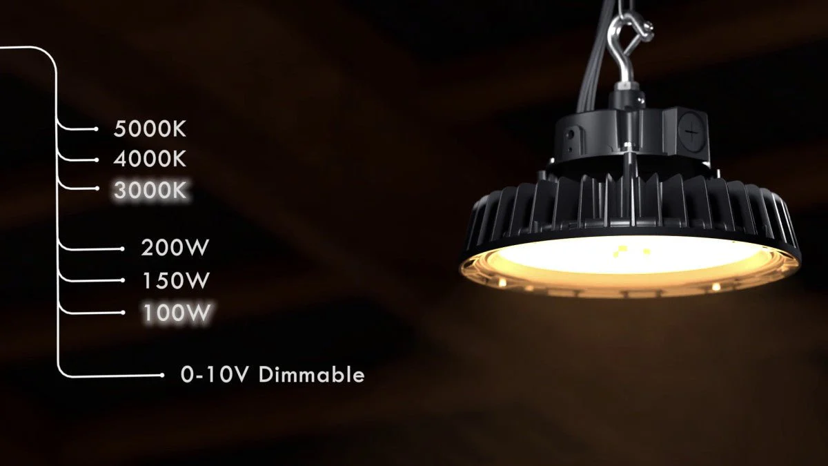 LED's Light pro High Bay - 200W 30000lm powerselect dimbaar CCT 3000K/4000K/5000K - Lumileds LED - Sosen Driver - Image 16