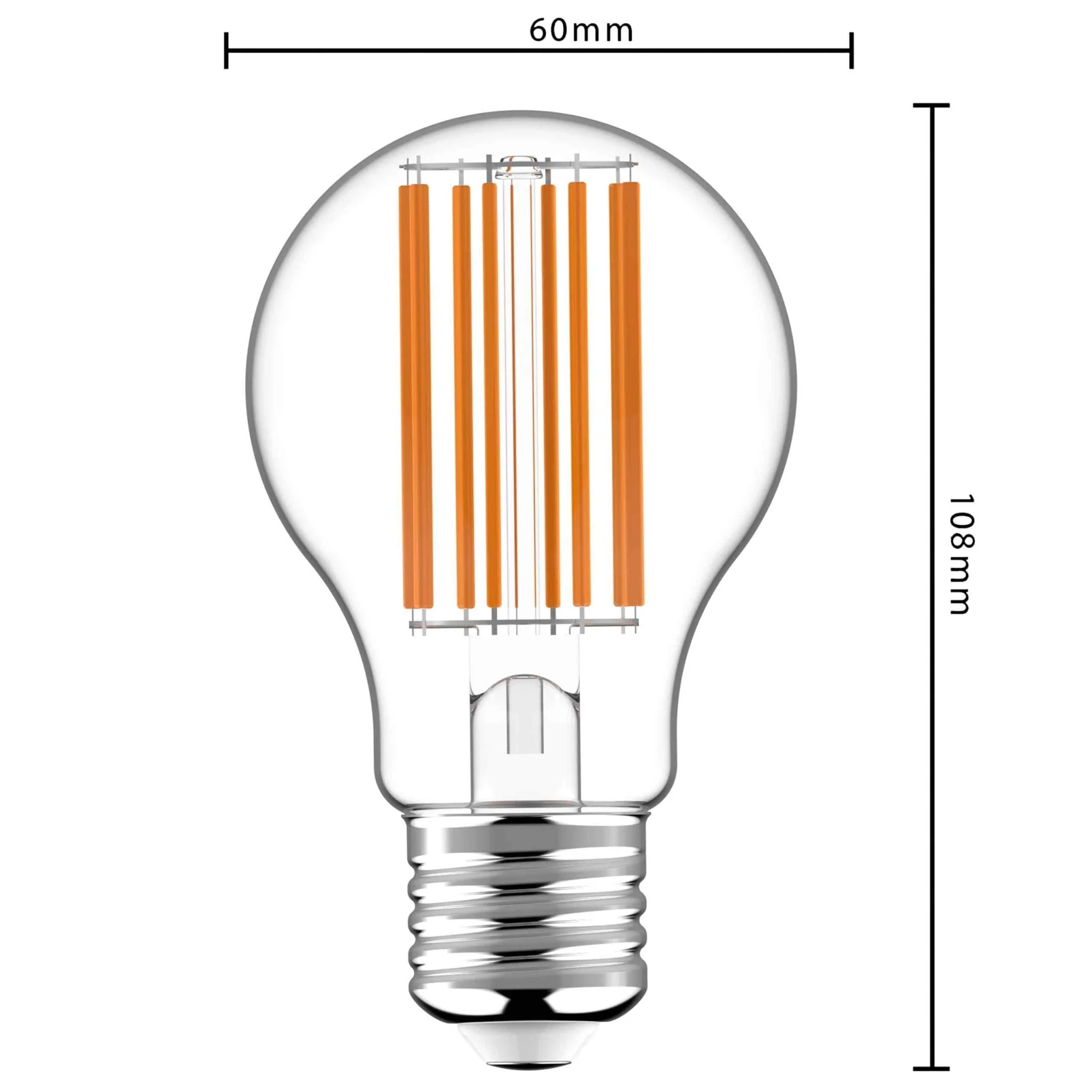 Ultra LED Filament lamp E27 - Energielabel A - Transparant - 3.8W = 60W - Image 6