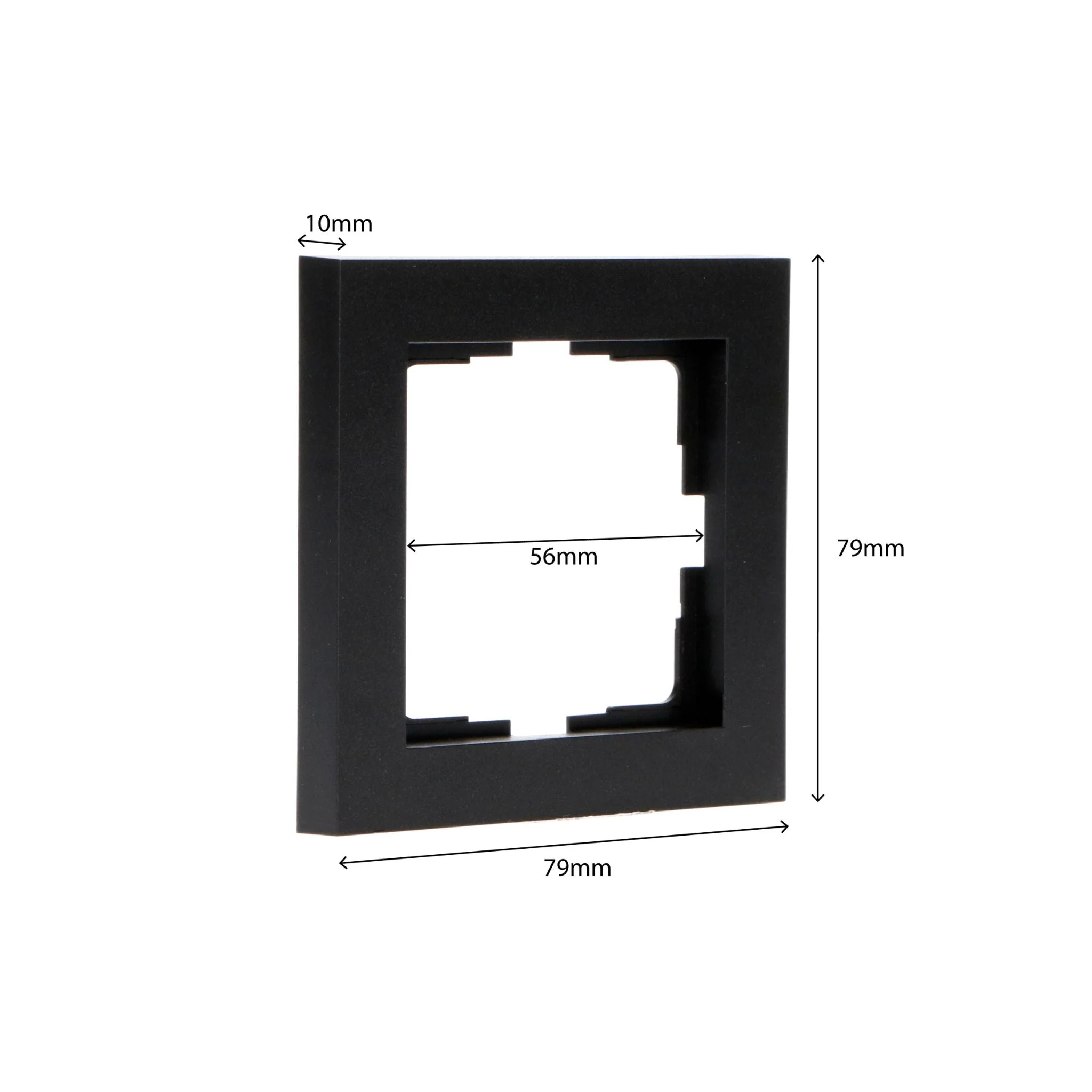 Enkel frame zwart voor wandcontactdoos - 55 x 55 mm - Image 3