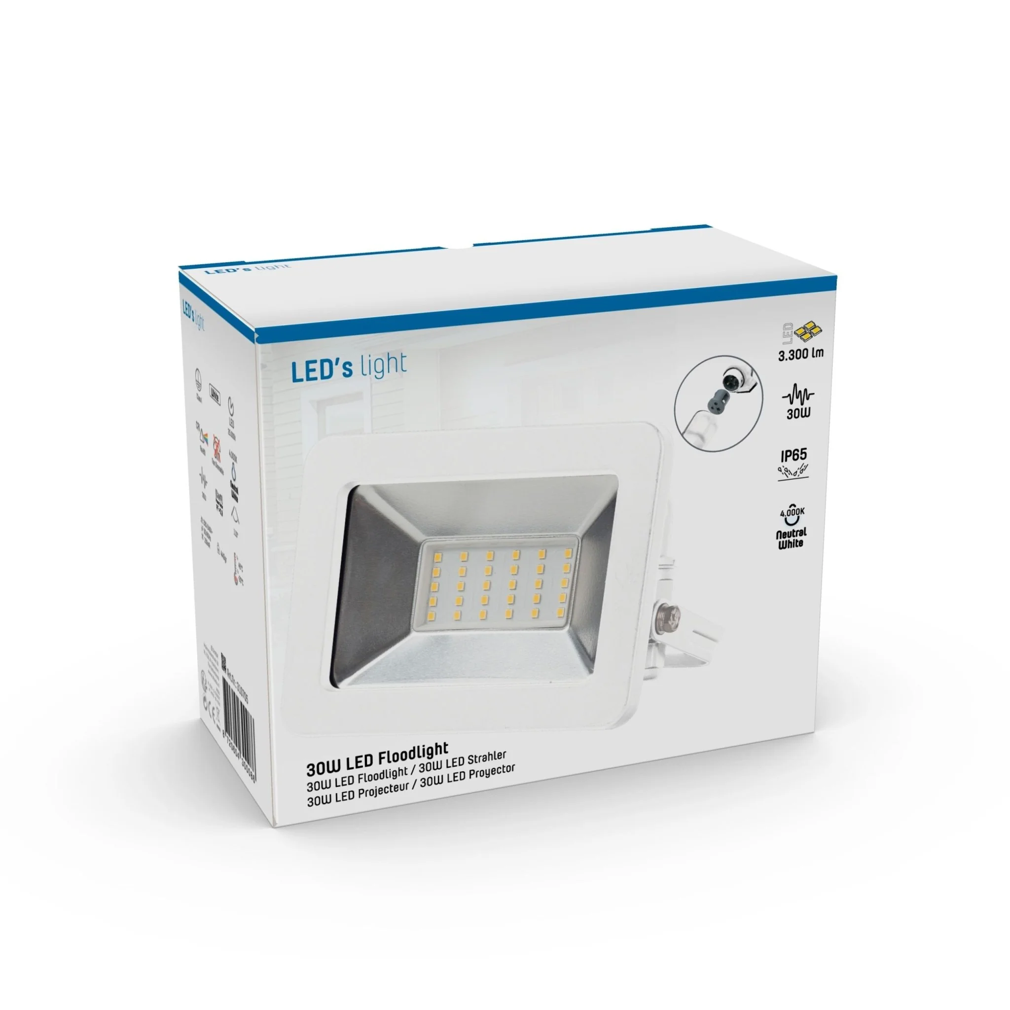 LED's Light Floodlight 3300 - Waterdicht IP65 - 30W - Wit - Image 8