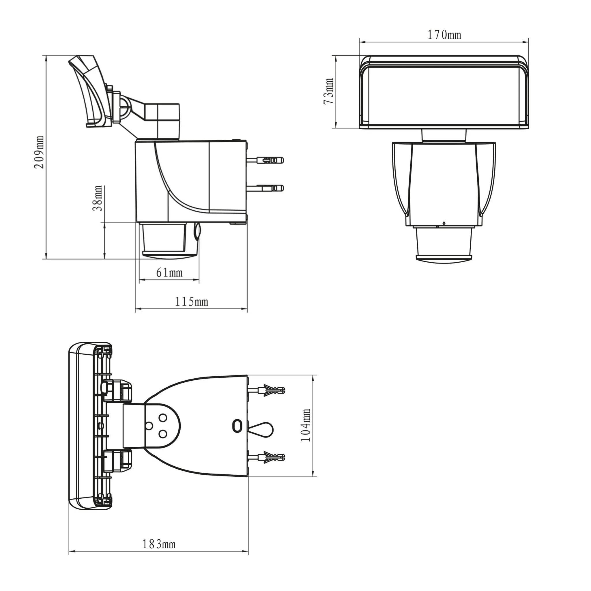 LED's Light LED Schijnwerper met Sensor - Automatische bewegingsvolging - Wit - Image 4