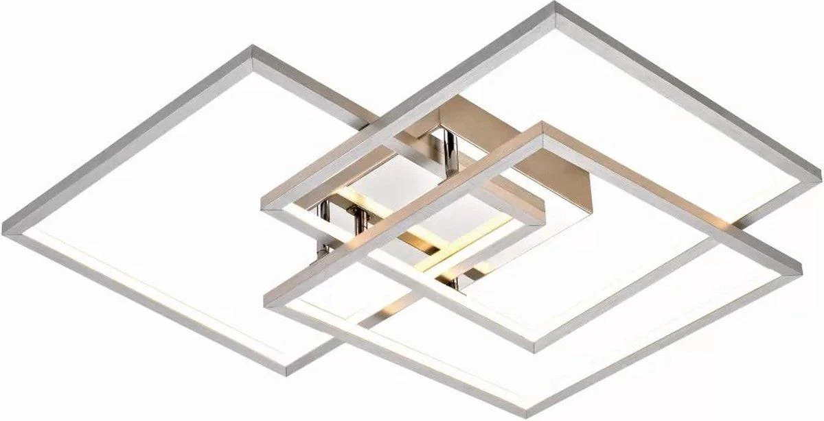 Frame LED Plafonniere 48 cm voor woonkamer - Warm wit licht - 3 lichtpunten - Vierkant - Image 2