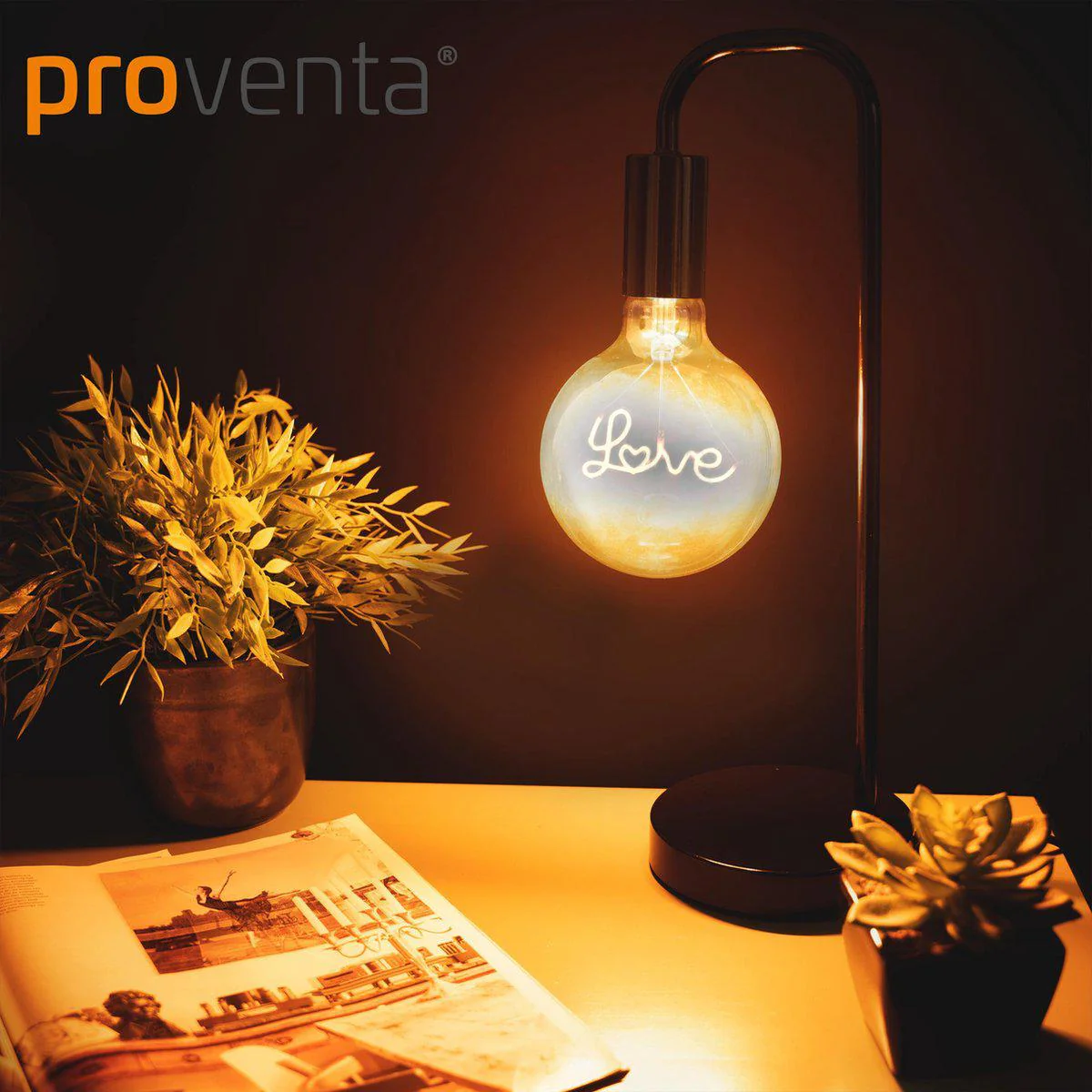DecoDim Mega LED Lamp met tekst E27 - Love - Dimbaar extra warm wit - Globe - Image 2