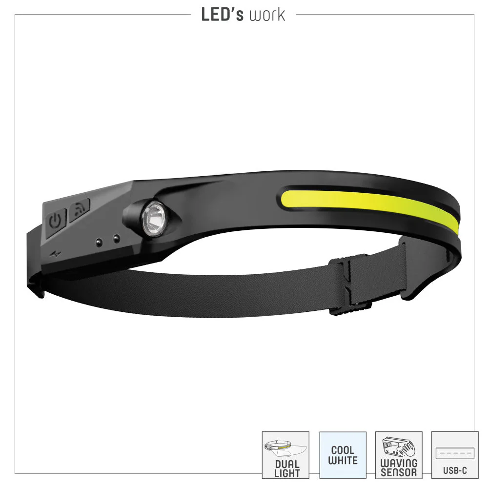 LED's Work Hoofdlamp - 3,5W 300lm 7000K LiPo (Lithium Polymer) 4,44Wh - IP44 - Image 10