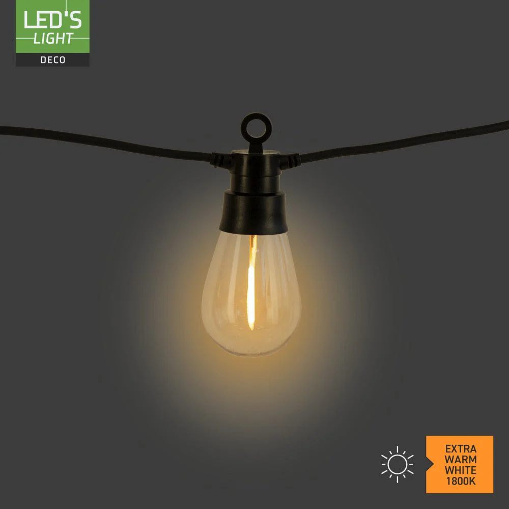 LED's Light Deco Hybride buiten-slingerlicht  - 35lm 1800K - IP44 - 6,5 meter lang - Image 2