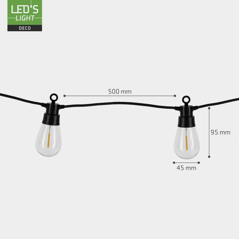 LED's Light Deco Hybride buiten-slingerlicht  - 35lm 1800K - IP44 - 6,5 meter lang - Image 4