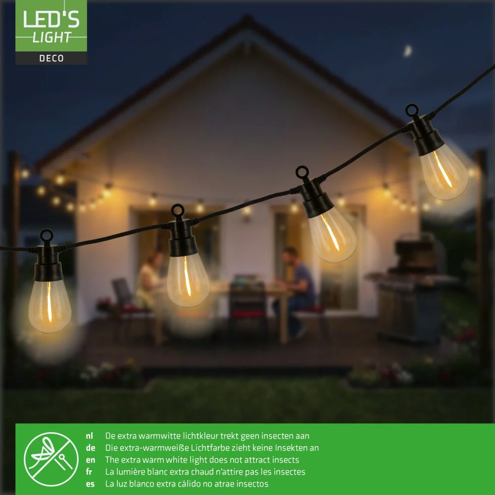 LED's Light Deco Hybride buiten-slingerlicht  - 35lm 1800K - IP44 - 6,5 meter lang - Image 8