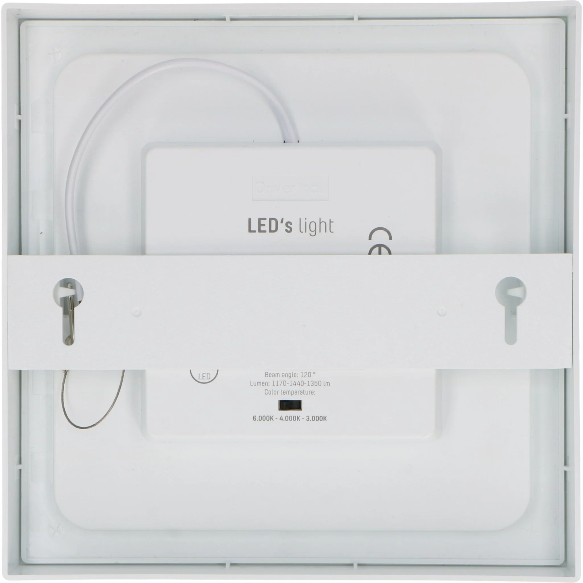 LED's Light Inbouw/Opbouw LED Plafondlamp CCT Ø 20 cm vierkant - Dimbaar - warm en koud wit - Zaagmaat 200×200mm – Wit - Image 7