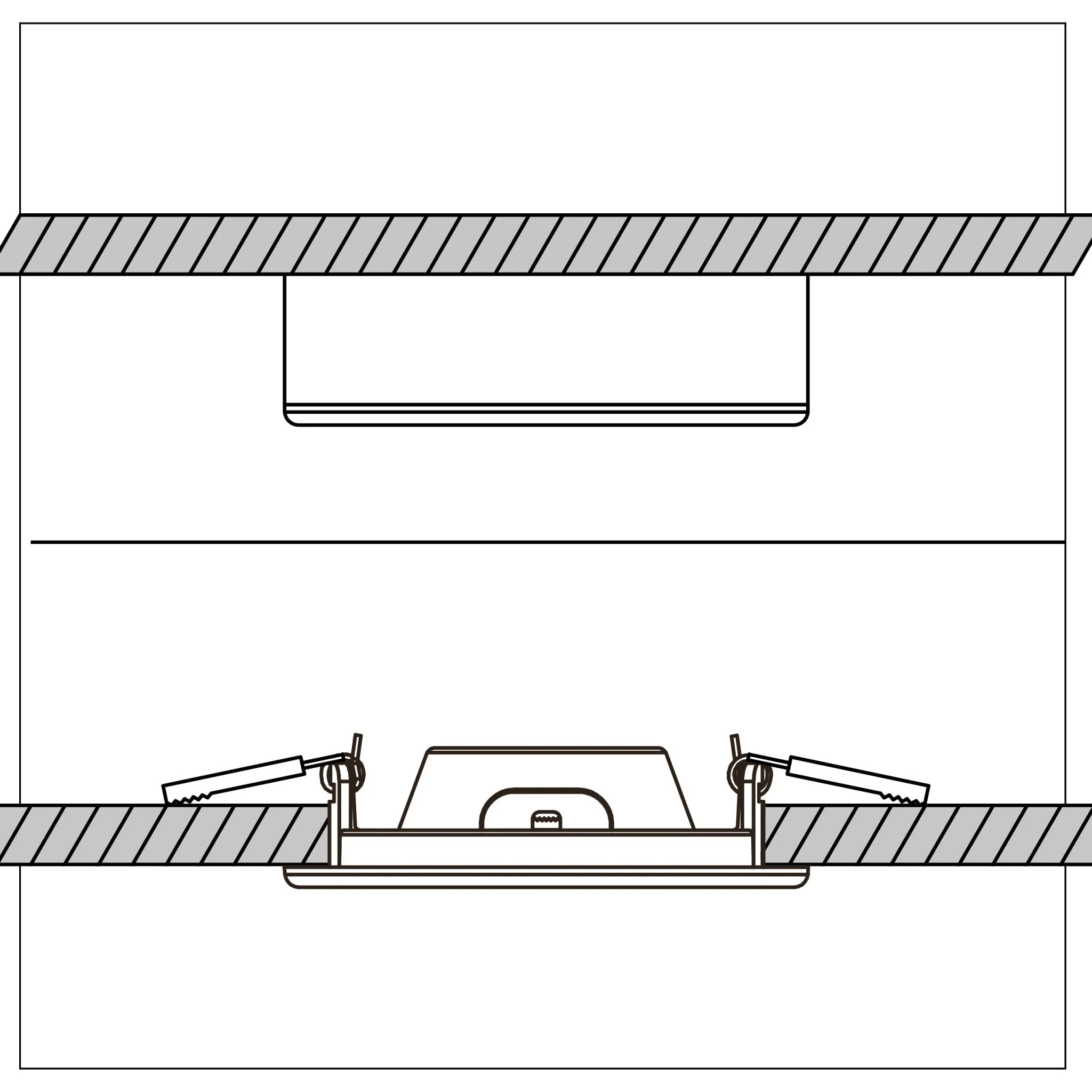 LED's Light Inbouw/Opbouw LED Plafondlamp CCT Ø 20 cm vierkant - Dimbaar - warm en koud wit - Zaagmaat 200×200mm – Wit - Image 8