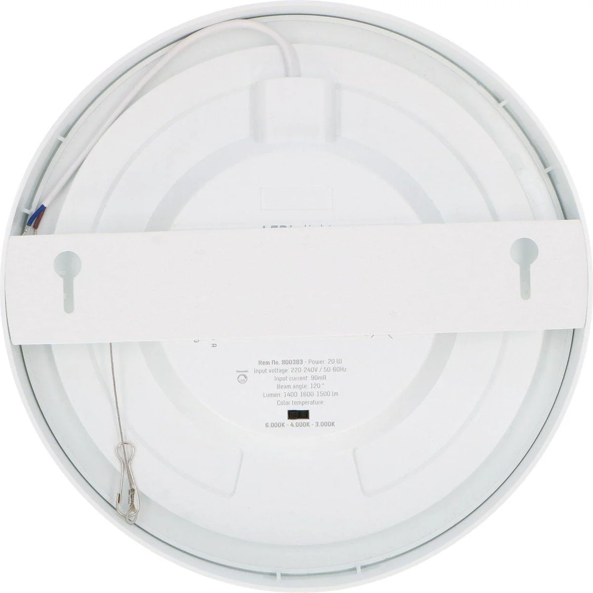 LED's Light Inbouw/Opbouw LED Plafondlamp Downlight - Dimbaar - 18W – 1820 lm – Ø240 mm – Zaagmaat Ø 220mm | CCT 3000K / 4000K / 6000K - Wit - Image 4