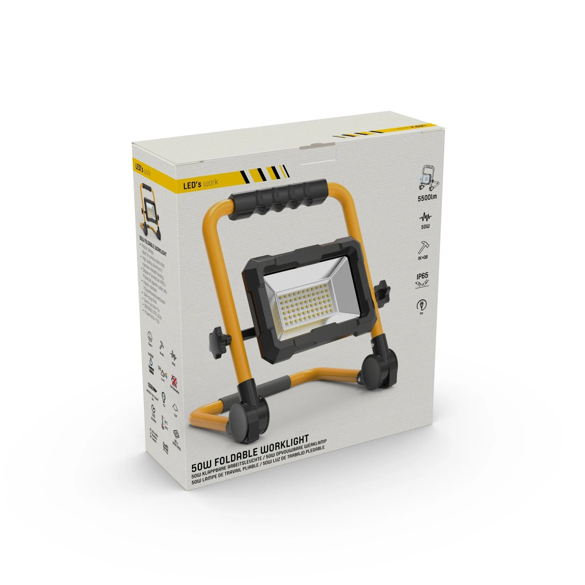 LED's Work Bouwlamp 5500 - Inklapbaar & Kantelbaar - 3 meter snoer - IP65 - 30W - Image 10