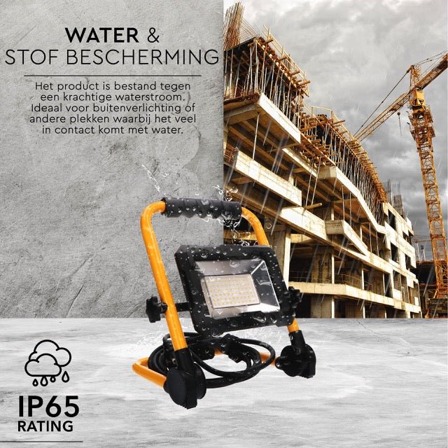 LED's Work Bouwlamp 5500 - Inklapbaar & Kantelbaar - 3 meter snoer - IP65 - 30W - Image 5