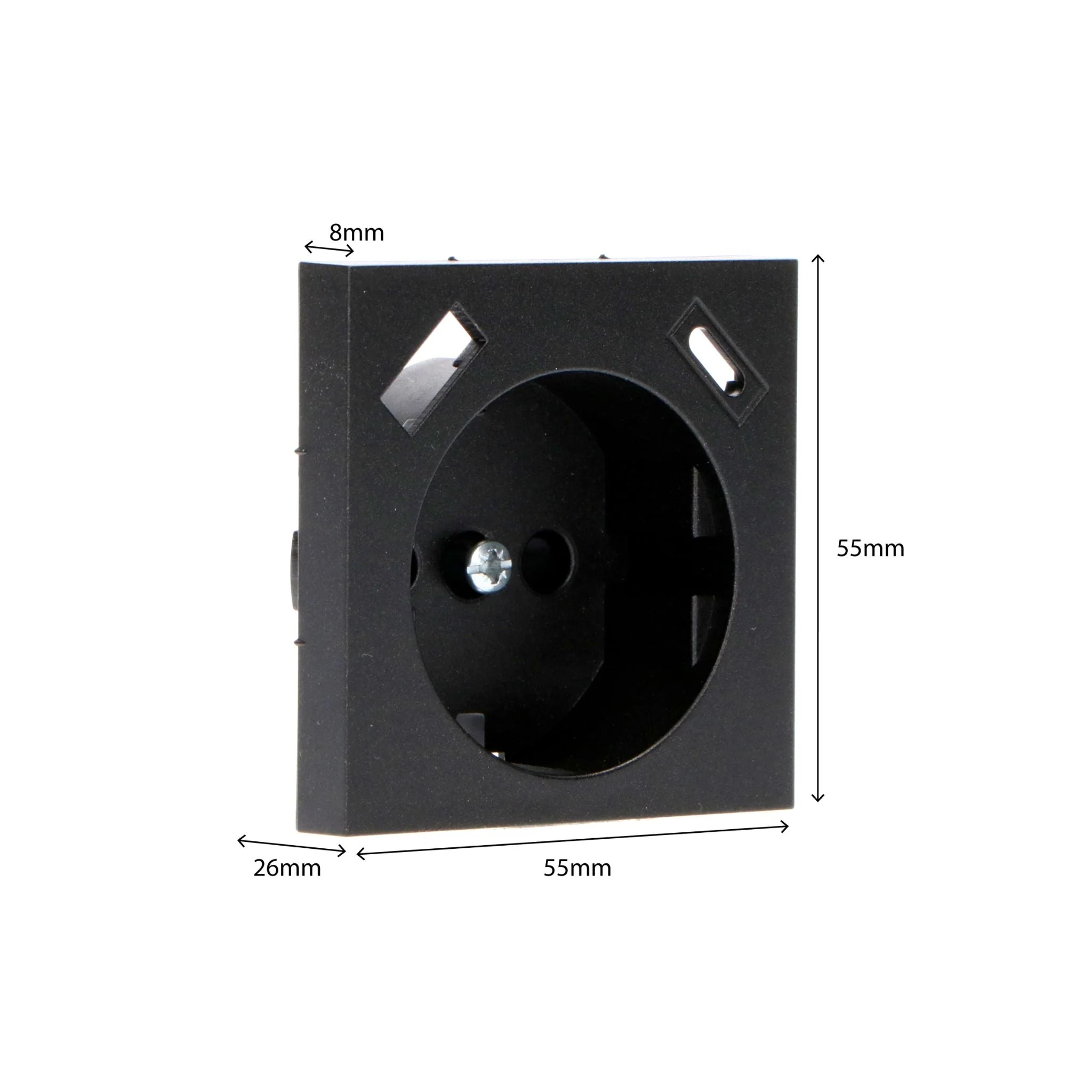 Reflex Inlegplaat voor wandcontactdoos met USB-C & USB - Zwart - Image 4