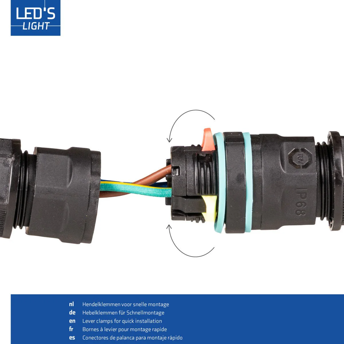Kabelverbinder I connector - Voor kabels van 5 tot 10 mm - voor buiten en binnen - Zwart - Image 4