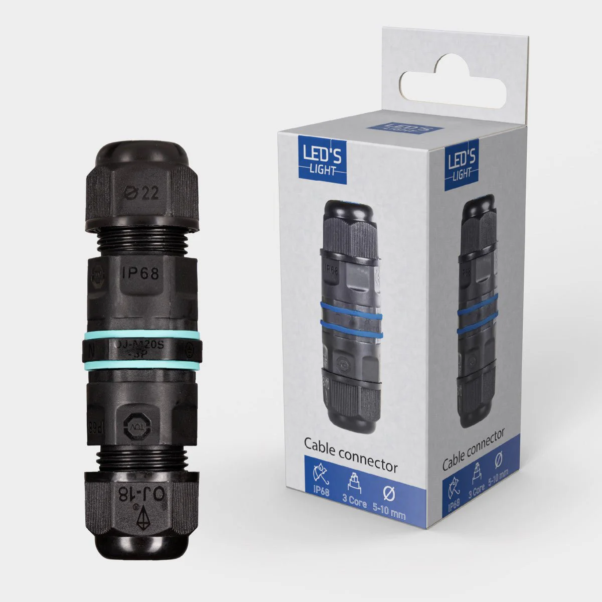 Kabelverbinder I connector - Voor kabels van 5 tot 10 mm - voor buiten en binnen - Zwart - Image 5