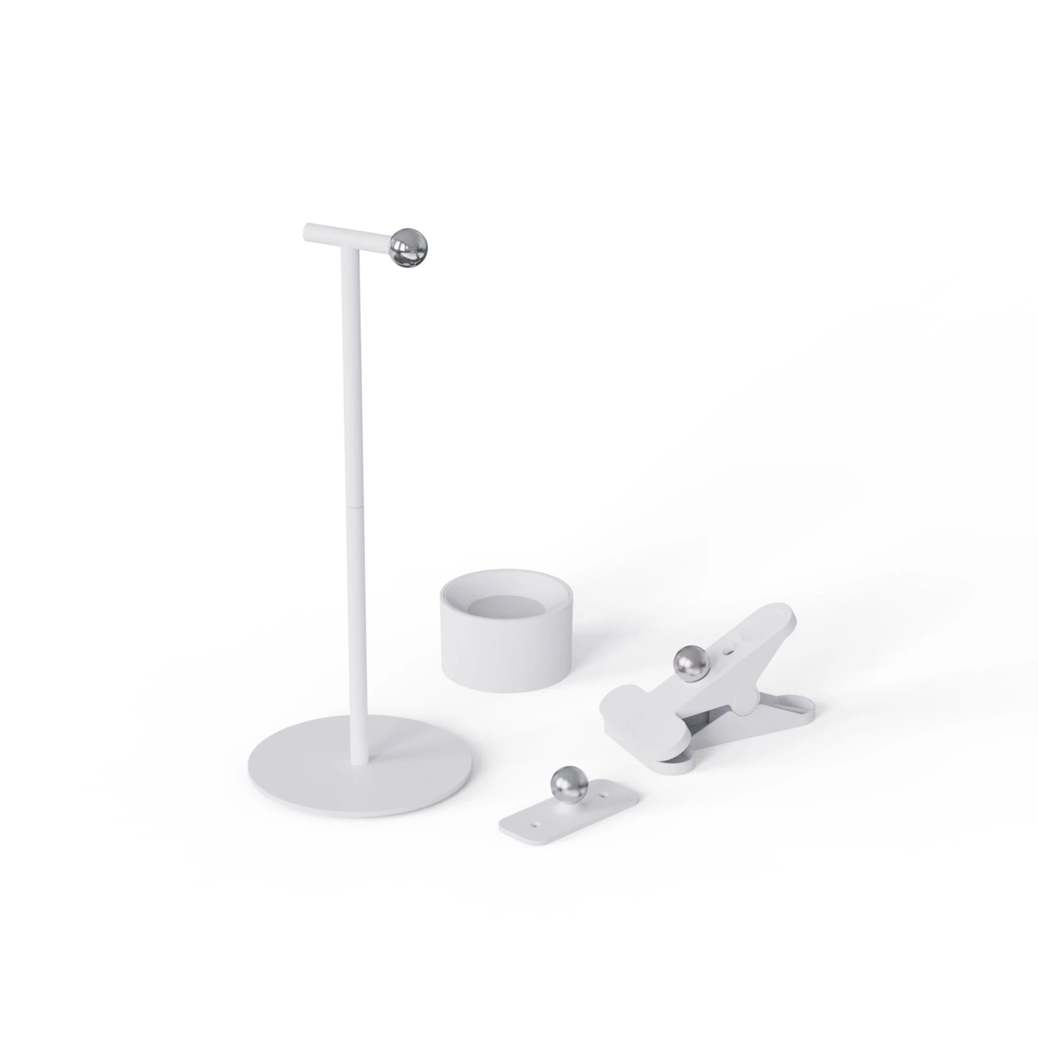 LED's Light 3-in-1 draadloze oplaadbare lamp met magnetische muurbeugel, voet en klem - Wit - Image 14
