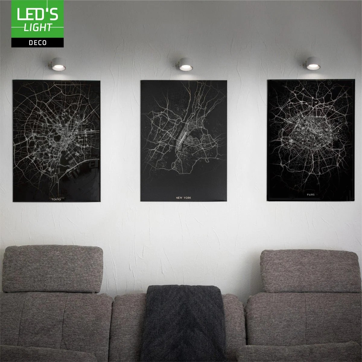 LED's Light 3-in-1 draadloze oplaadbare lamp met magnetische muurbeugel, voet en klem - Wit - Image 6